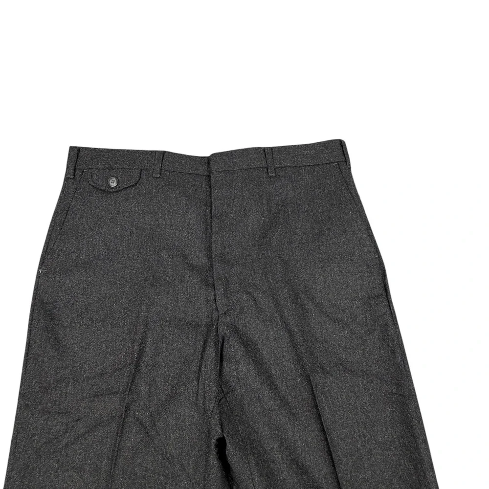 Haggar Dress Pants NWT 1970s Mens 34x30 Gray Wool Blend Vintage Straight Leg